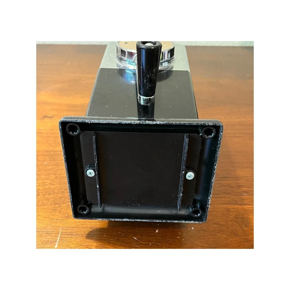 Vintage Ice-O-Mat Hand Crank Ice Crusher Retro‎ Barware Black Chrome